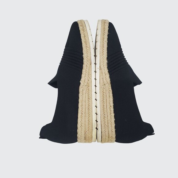 Adrienne Vittadini Niko Black Stretch Slip-on Espadrille 9M - Picture 7 of 9